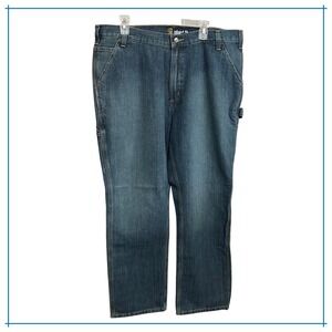 New w/Tags Carhartt Relaxed Fit Utility Jean 38x32 Medium Wash Workwear Denim‎